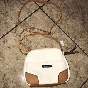 Rosetti White & Tan Crossbody
